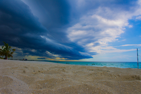 Stormy beach