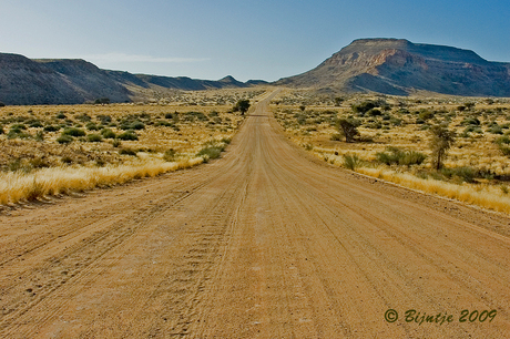 The road ahead is empty