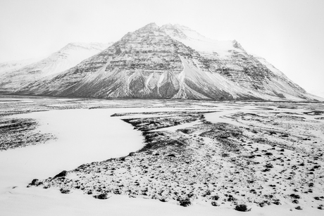 Zuid IJsland, Landschap na sneeuwbui