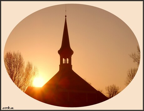 Zonsopkomst bij de Vondelkerk