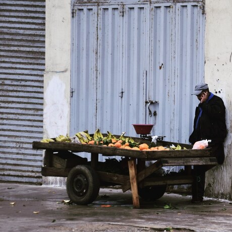 Groenten en fruit kopen op straat