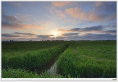 Voorjaarsavond - zonsondergang noord Friesland