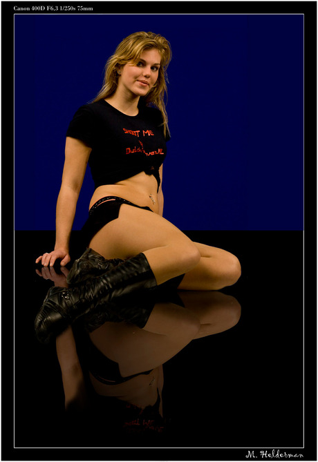 Model op glazenplaat