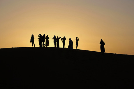 zonsondergang in de Sahara