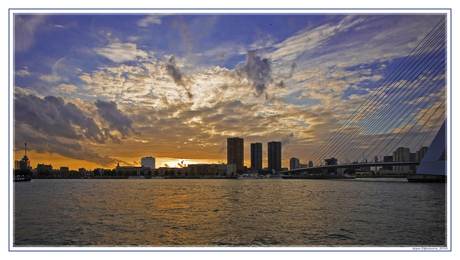 Sunset over Rotterdam