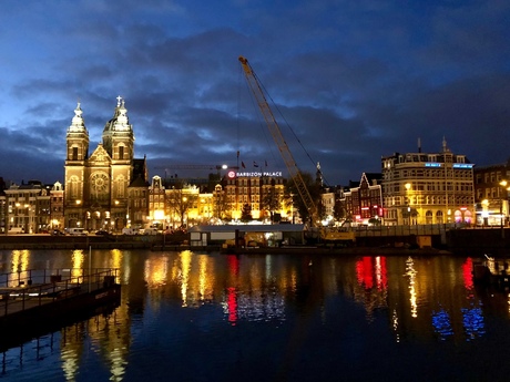 Amsterdam Construction at Dawn