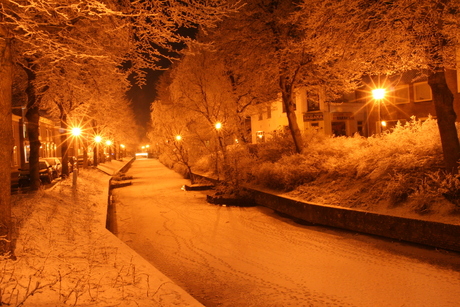 Winter bij nacht