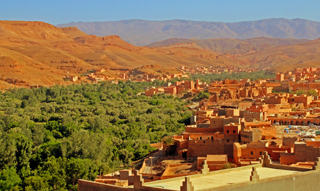 Oase dorp Atlasgebergte (Marokko)