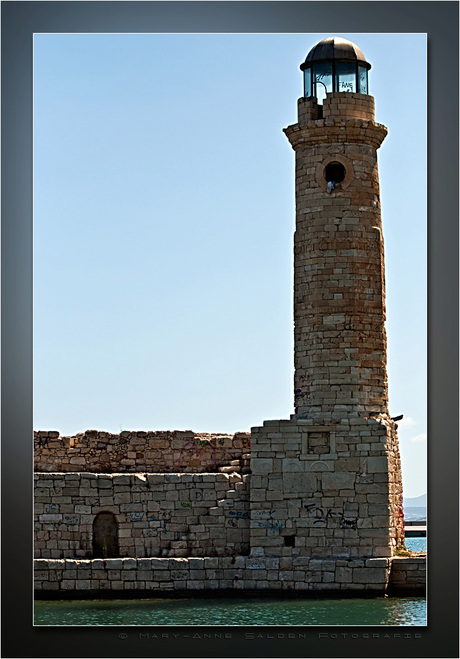 De vuurtoren in Rethymnon