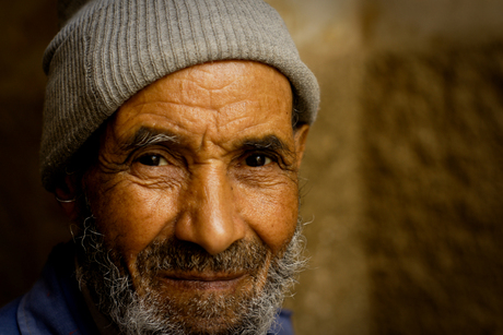 Portret in straat Fes, Medina