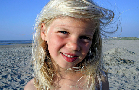 Silke op het strand