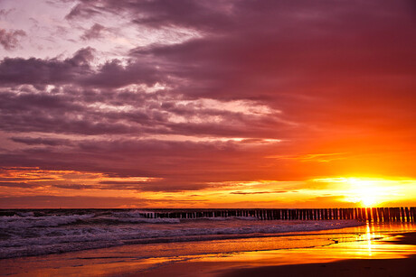 Zonsondergang in Zeeland