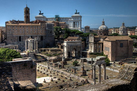 Rome, uitzicht over Forum Romanum