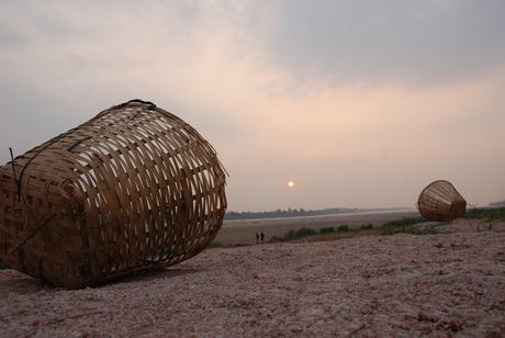 Zonsondergang aan de Mekong