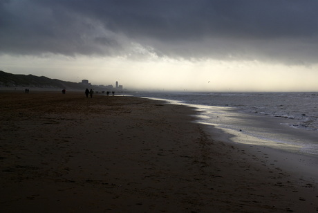 reflectie in zand