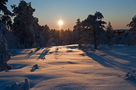 Zweedse zonsondergang
