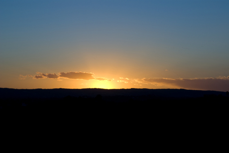 Zonsopgang in Toscane