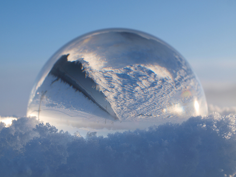 Winter in een glazen bol
