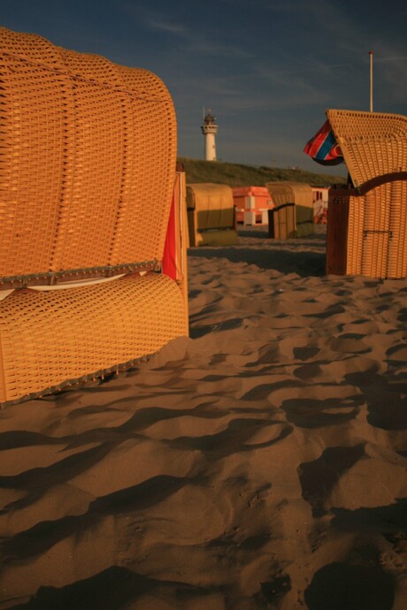 Strandstoelen op Egmond