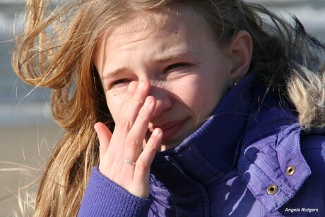 mijn zusje op het strand