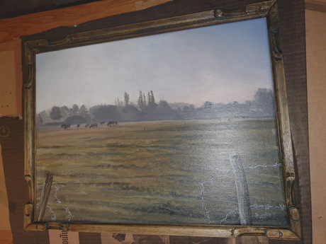 Landschap van foto naar schilderij