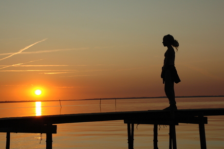 zonsondergang in Denemarken