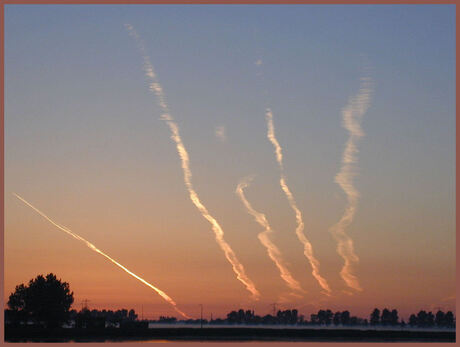 geverfd in de lucht