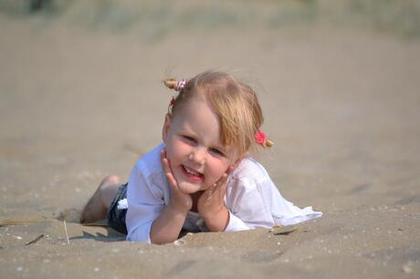 Lief op het strand