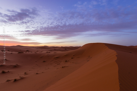 Duinen in de Merzouga woestijn