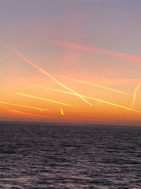 sunset waddenzee