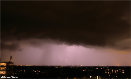 Onweer Boven Delft/Den Haag 25-08-2018