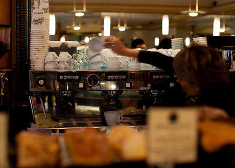 Barista making cappuccino