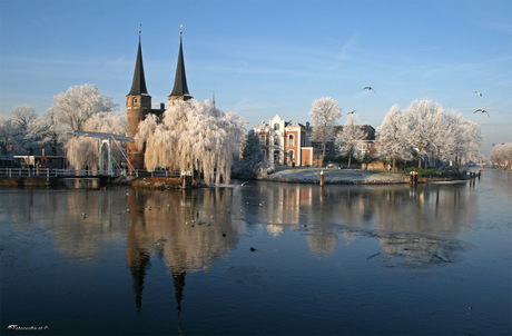 Oostpoort Delft winter