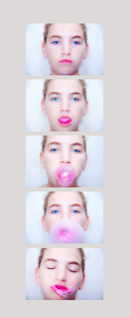 Fotosequentie bubbelgum