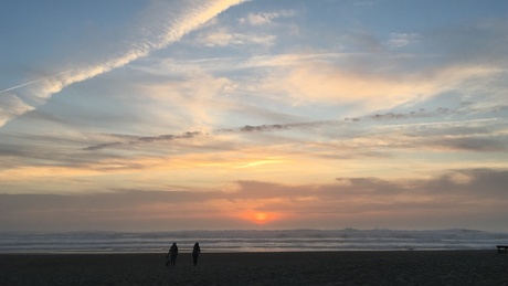 Zonsondergang in Matosinhos