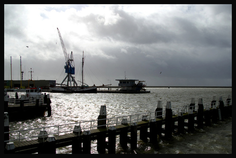 Storm boven Harlingen