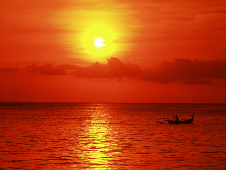 zonsondergang op Bali