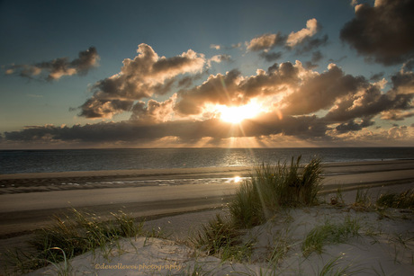 zonsondergang over Ameland