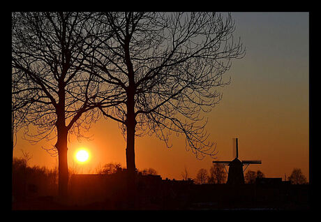 Zonsondergang bij de Molen!