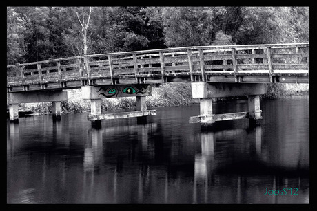 eyes on a bridge