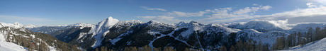 Alpen panorama zauchensee