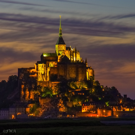 Mont St Michel by night