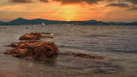 Zonsondergang in St. Tropez