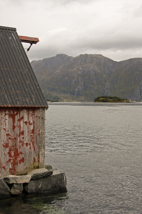 Boothuis aan het fjord