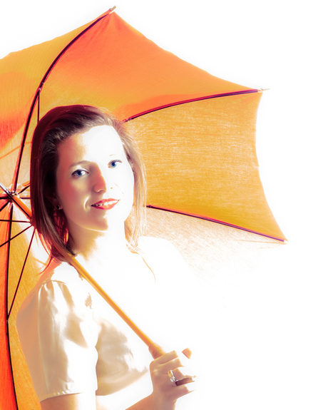 Meisje met parasol