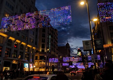 Kerstsfeer in Madrid