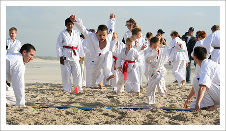 Karate on the beach