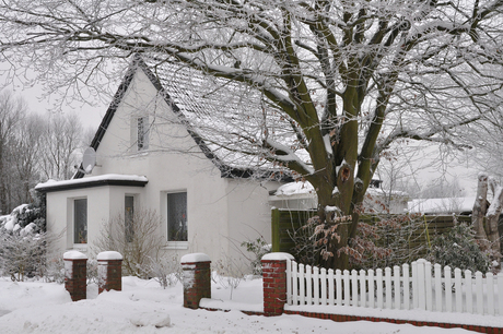 Huis in de sneeuw