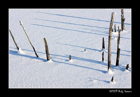 boven de sneeuw