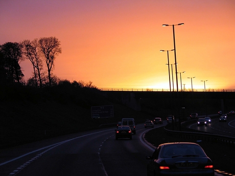 Zonsondergang in Schotland